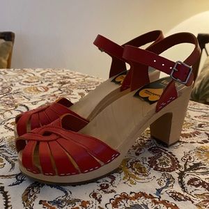 Swedish Hasbeens Red Cross Strap High